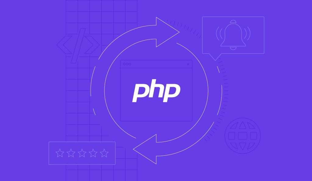 Lenguaje PHP para desarrollo de aplicaciones web dinámicas y backend.